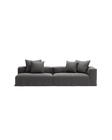 NOMAD - 3 Seat with open end - Left - Brushed Cotton Dark Gray