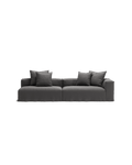 NOMAD - 3 Seat with open end - Left - Brushed Cotton Dark Gray