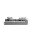 NOMAD - 3 Seat with open end - Left - Brushed Cotton Light Gray