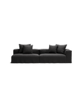 NOMAD - 3 Seat with open end - Left - Pure Linen Dark Charcoal