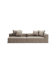 NOMAD - 3 Seat with open end - Left - Pure Linen Pale Gray