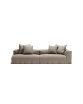 NOMAD - 3 Seat with open end - Left - Pure Linen Pale Gray