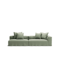 NOMAD - 3 Seat with open end - Left - Pure Linen Vivid Green