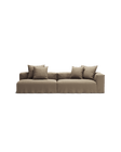 NOMAD - 3 Seat with open end - Left - Pure Linen Natural