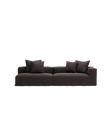 NOMAD - 3 Seat with open end - Left - Pure Linen Truffle Brown