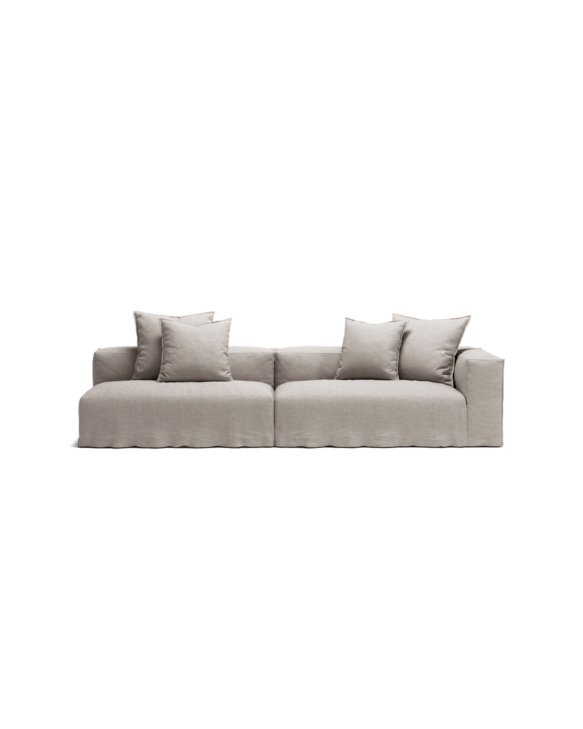 NOMAD - 3 Seat with open end - Left - Textured Blend Beige