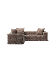 NOMAD - 4 Seat Corner - Left - Chenille Jacquard Zebra Brown White