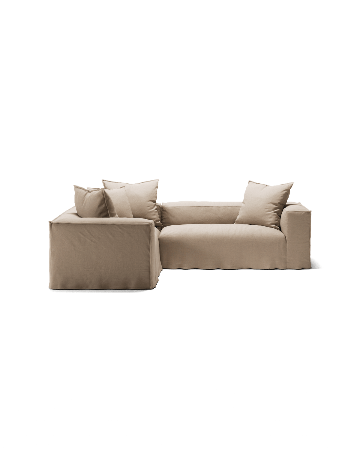 NOMAD - 4 Seat Corner - Left - Brushed Cotton Sandy Beige