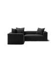 NOMAD - 4 Seat Corner - Left - Pure Linen Dark Charcoal