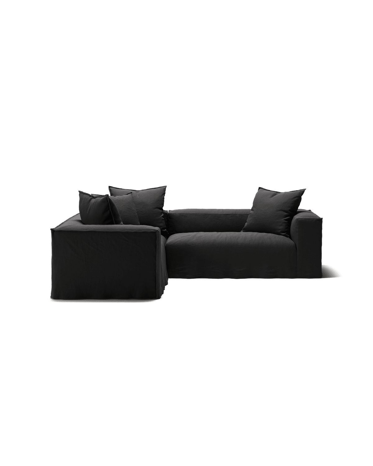 NOMAD - 4 Seat Corner - Left - Pure Linen Dark Charcoal