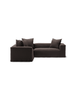 NOMAD - 4 Seat Corner - Left - Pure Linen Truffle Brown