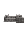 NOMAD - 4 Seat Corner - Right - Chenille Jacquard Zebra Black White