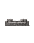 NOMAD - 4 Seat - Chenille Jacquard Zebra Black White