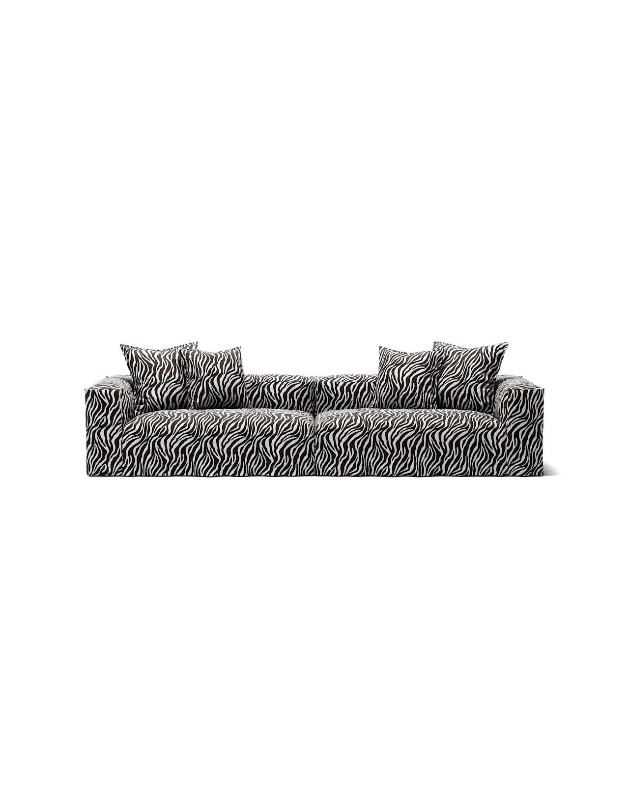 NOMAD - 4 Seat - Chenille Jacquard Zebra Black White