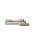 NOMAD - 4 Seater with Pouf - Pure Linen Off-White