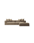 NOMAD - 4 Seater with Pouf - Pure Linen Natural