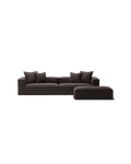 NOMAD - 4 Seater with Pouf - Pure Linen Truffle Brown