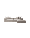 NOMAD - 4 Seater with Pouf - Textured Blend Beige