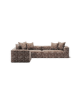 NOMAD - 5 Seat Corner - Left - Chenille Jacquard Zebra Brown White