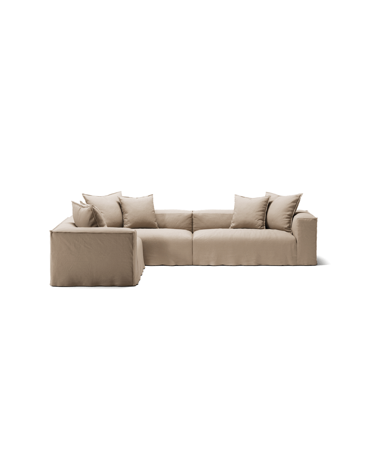 NOMAD - 5 Seat Corner - Left - Brushed Cotton Sandy Beige