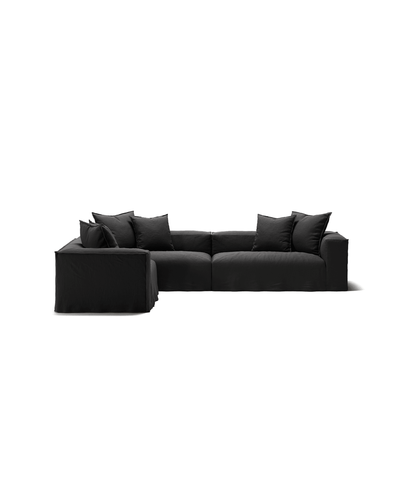 NOMAD - 5 Seat Corner - Left - Pure Linen Dark Charcoal