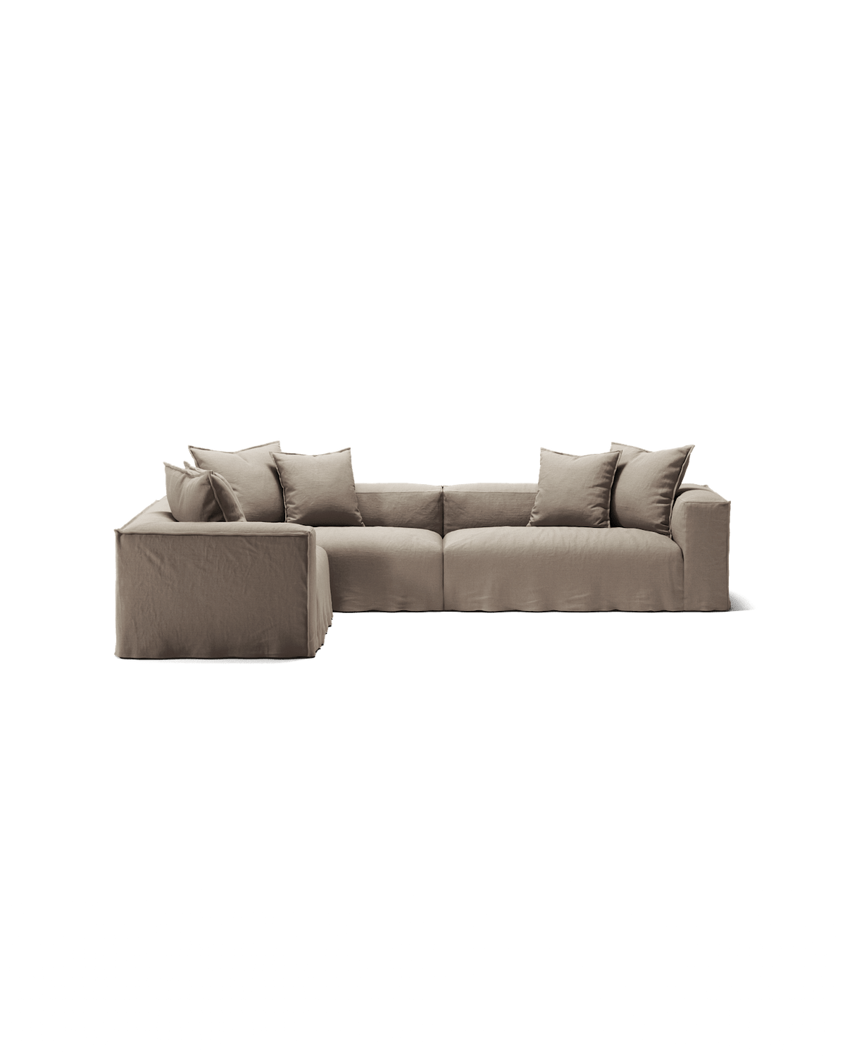 NOMAD - 5 Seat Corner - Left - Pure Linen Pale Gray