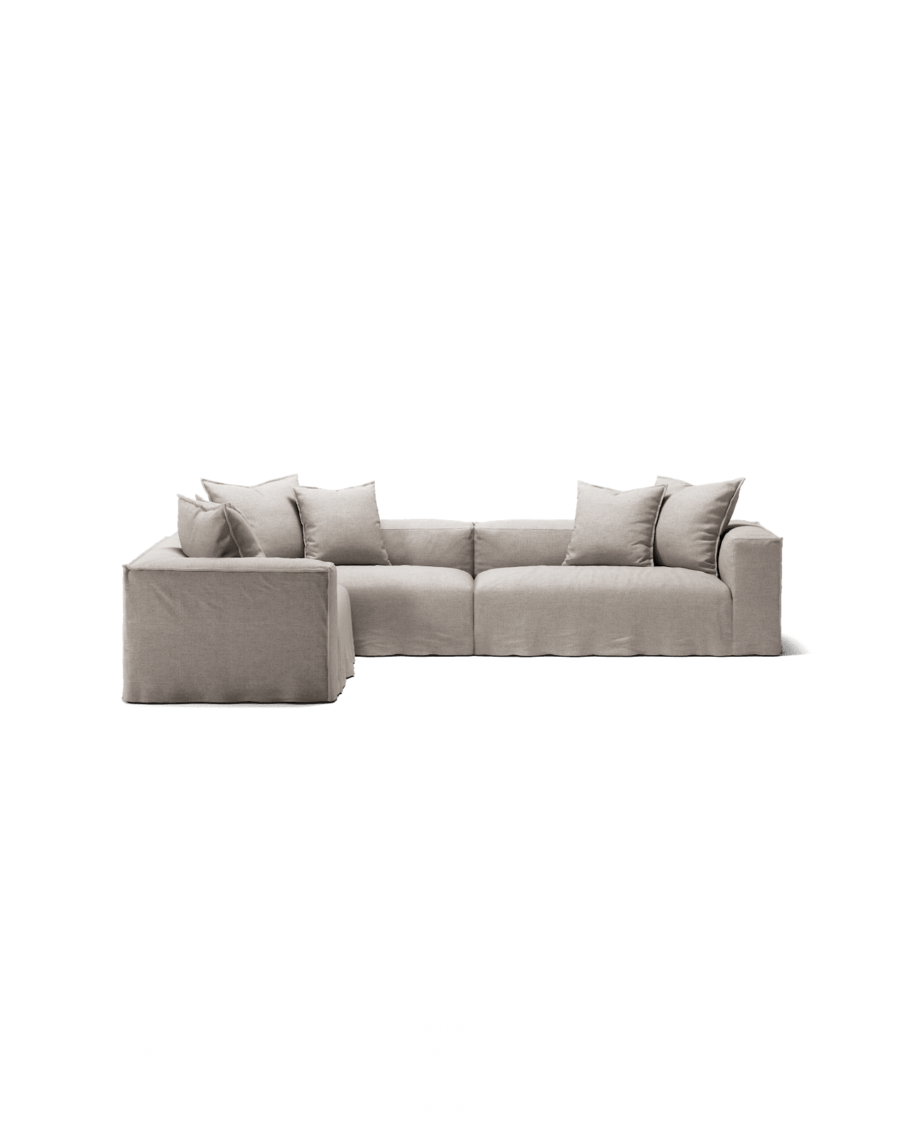NOMAD - 5 Seat Corner - Left - Textured Blend Beige