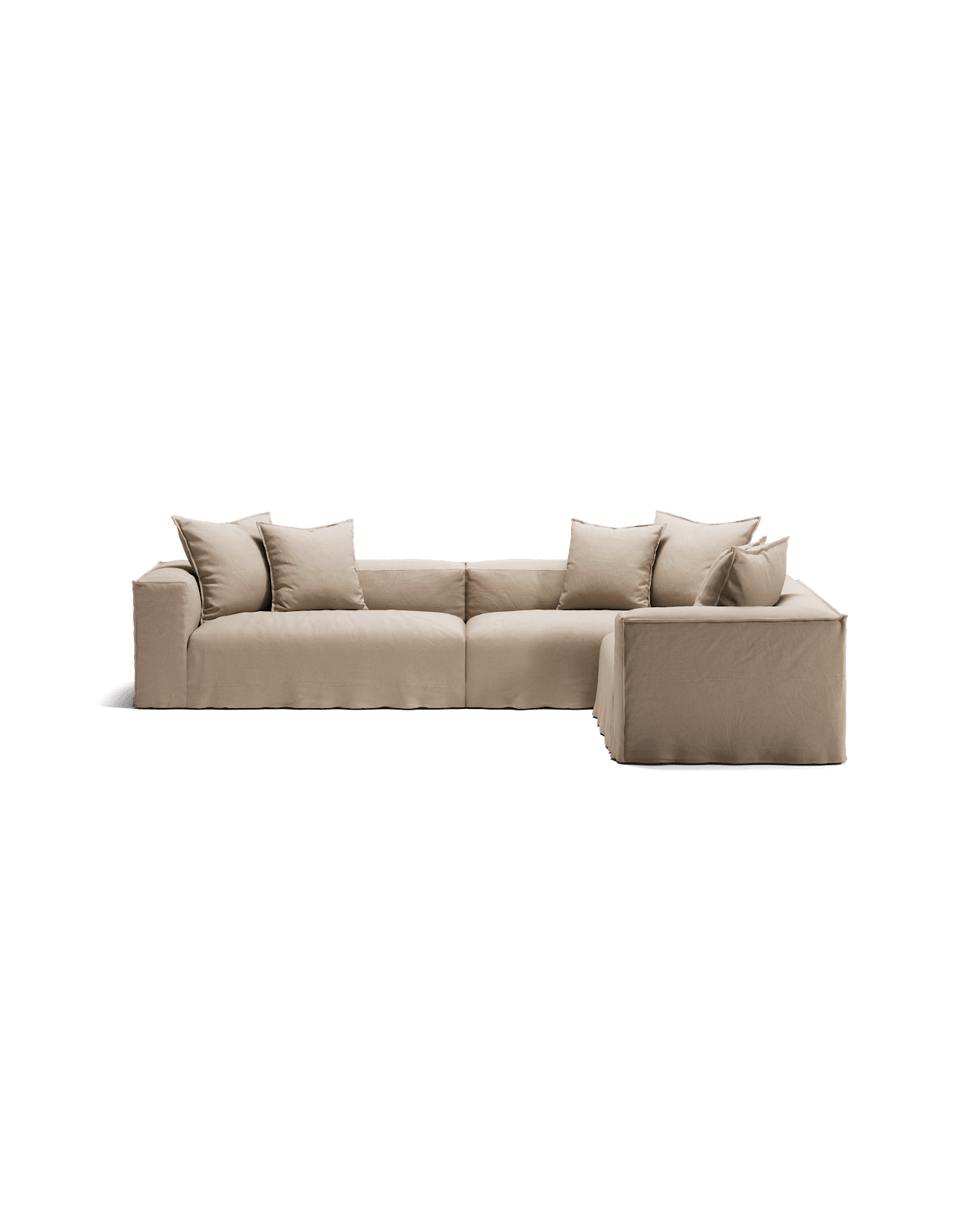 NOMAD - 5 Seat Corner - Right - Brushed Cotton Sandy Beige