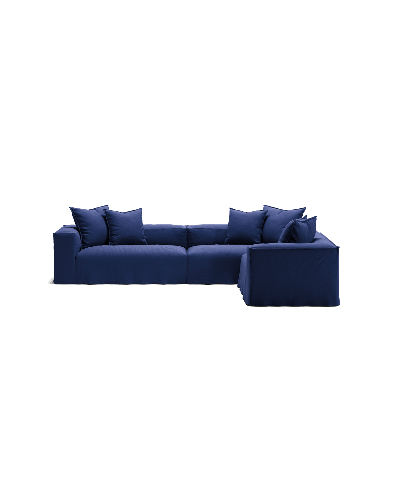 NOMAD - 5 Seat Corner - Right - Brushed Cotton Dark Blue