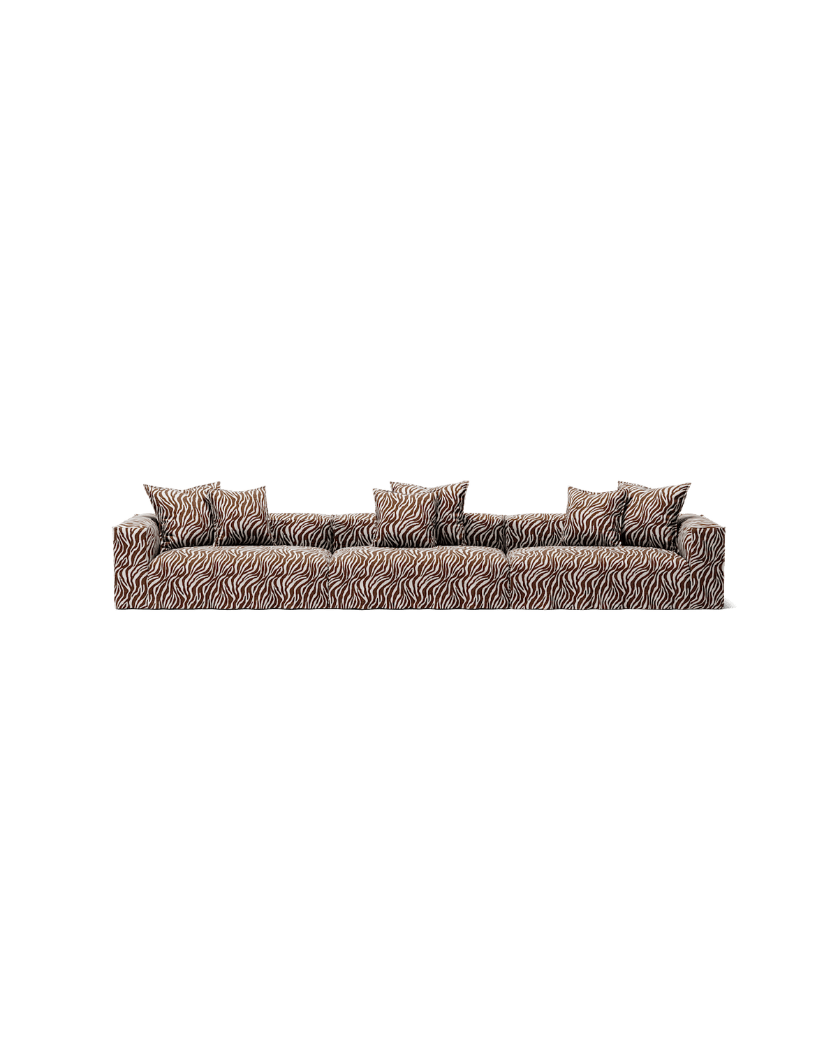 NOMAD - 5 Seat - Chenille Jacquard Zebra Brown White