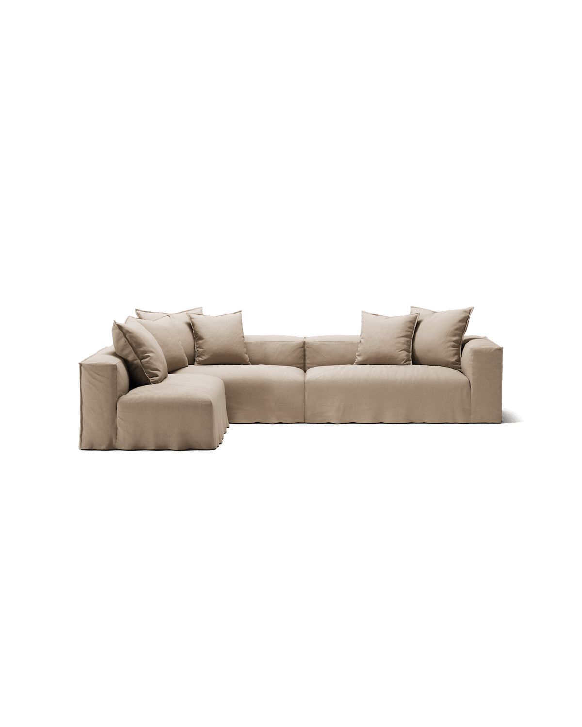 NOMAD - 5 Seat corner with open end - Left - Brushed Cotton Sandy Beige