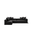 NOMAD - 5 Seat corner with open end - Left - Pure Linen Dark Charcoal