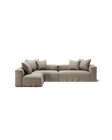 NOMAD - 5 Seat corner with open end - Left - Pure Linen Pale Gray