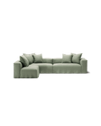 NOMAD - 5 Seat corner with open end - Left - Pure Linen Vivid Green
