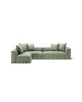 NOMAD - 5 Seat corner with open end - Left - Pure Linen Vivid Green