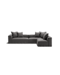 NOMAD - 5 Seat corner with open end - Right - Brushed Cotton Dark Gray