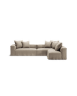 NOMAD - 5 Seat corner with open end - Right - Pure Linen Sandy Beige