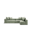 NOMAD - 5 Seat corner with open end - Right - Pure Linen Vivid Green