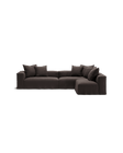 NOMAD - 5 Seat corner with open end - Right - Pure Linen Truffle Brown