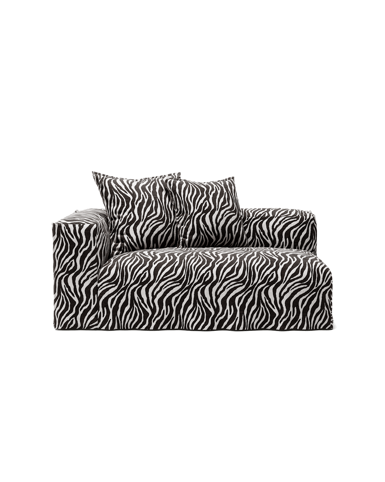 NOMAD - 2 Seat - Left - Chenille Jacquard Zebra Black White