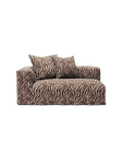 NOMAD - 2 Seat - Left - Chenille Jacquard Zebra Brown White