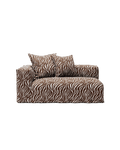NOMAD - 2 Seat - Left - Chenille Jacquard Zebra Brown White