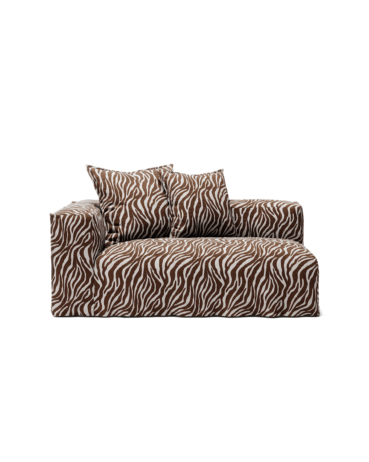 NOMAD - 2 Seat - Left - Chenille Jacquard Zebra Brown White