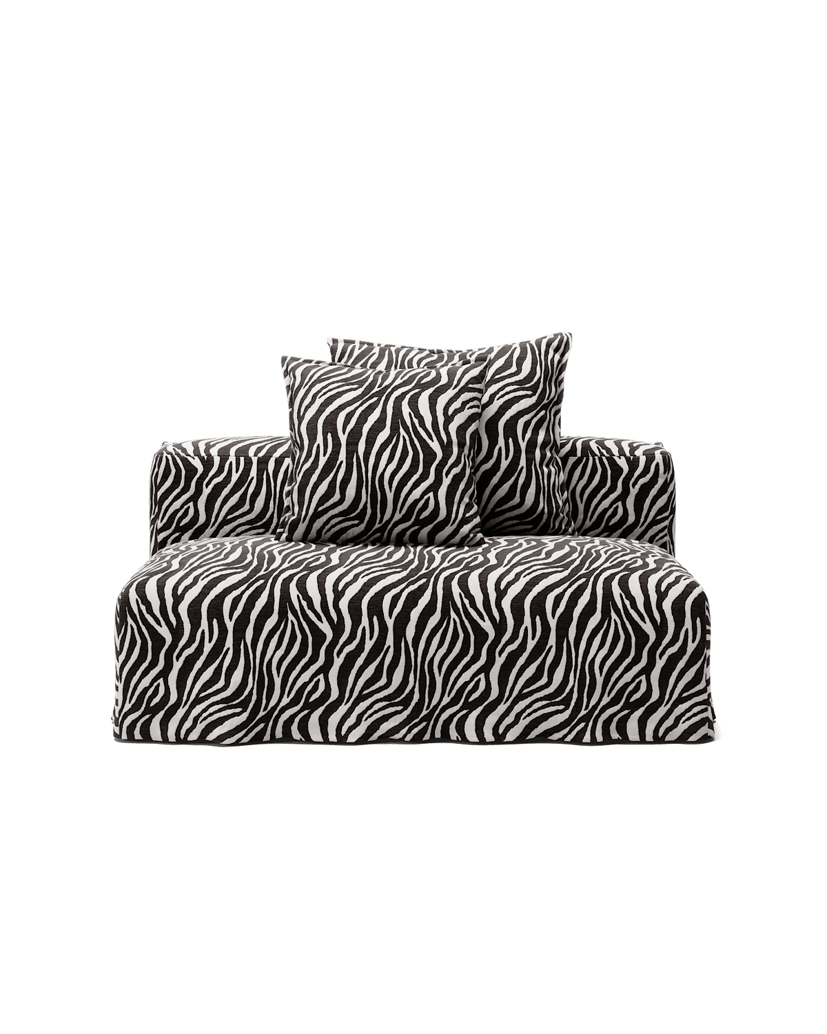 NOMAD - Seat - Chenille Jacquard Zebra Black White
