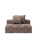 NOMAD - Seat - Chenille Jacquard Zebra Brown White