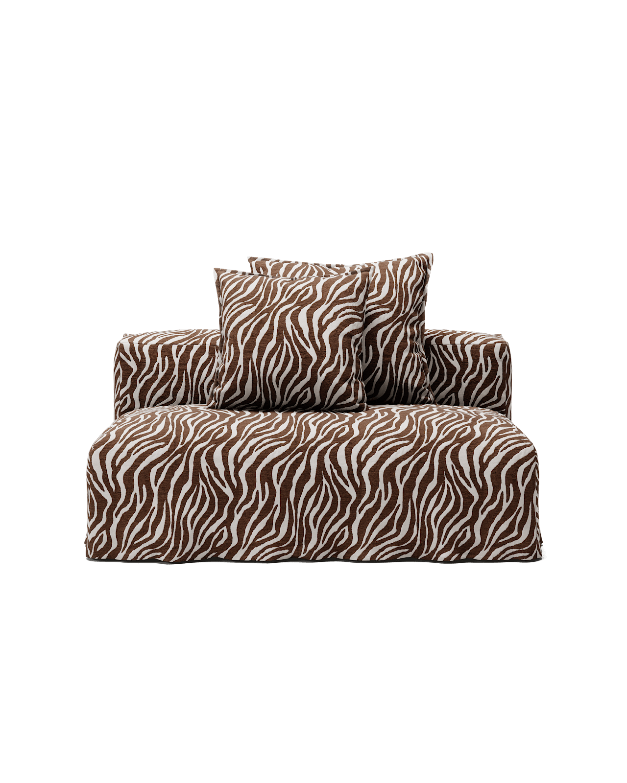 NOMAD - Seat - Chenille Jacquard Zebra Brown White