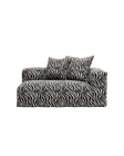 NOMAD - 2 Seat - Right - Chenille Jacquard Zebra Black White