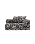 NOMAD - 2 Seat - Right - Chenille Jacquard Zebra Black White