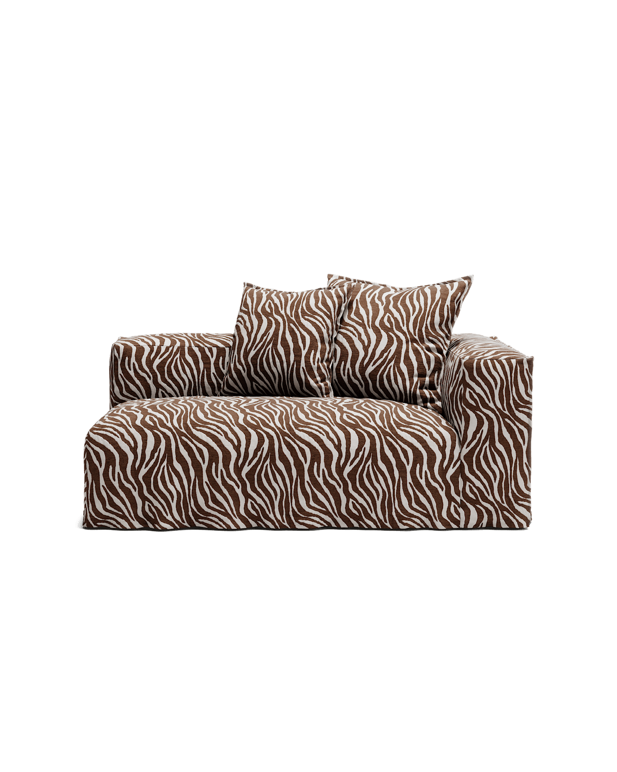 NOMAD - 2 Seat - Right - Chenille Jacquard Zebra Brown White