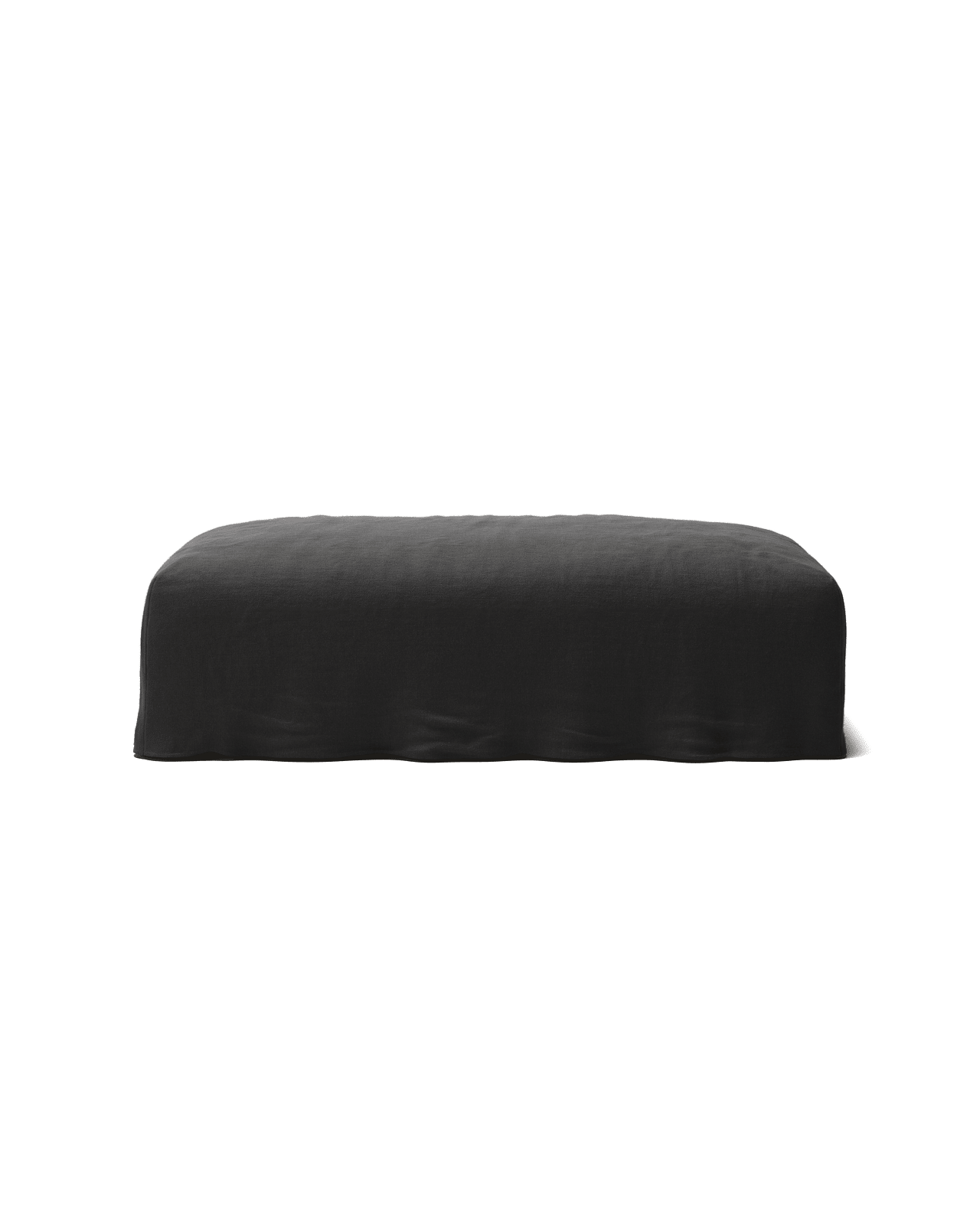 NOMAD - Pouf - Pure Linen Dark Charcoal